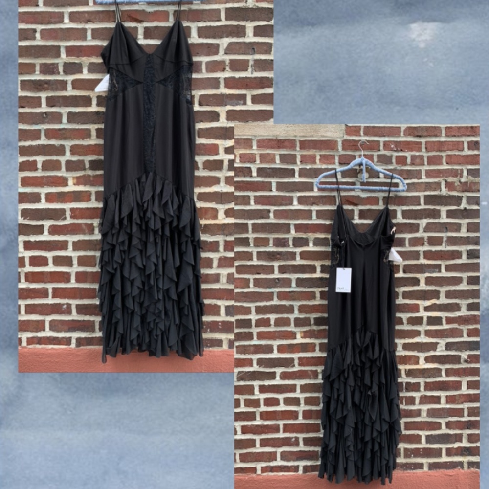 Fame & Partners Black Abby Dress in Power Lace NWT